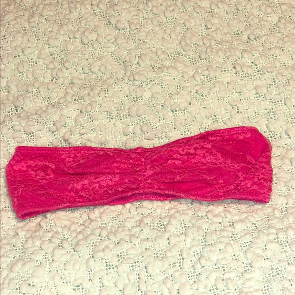 WET SWAL PINK LACE BANDEAU. IN GOOD CONDITION. WILLING TO NEGOTIATE.